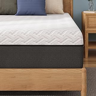 Photo 1 of 12 Inch Queen Green Tea Memory Foam Mattress for Cool Sleep & Pressure Relief, Bed in a Box, Removable Cover No Fiberglass, CertiPUR-US Certified