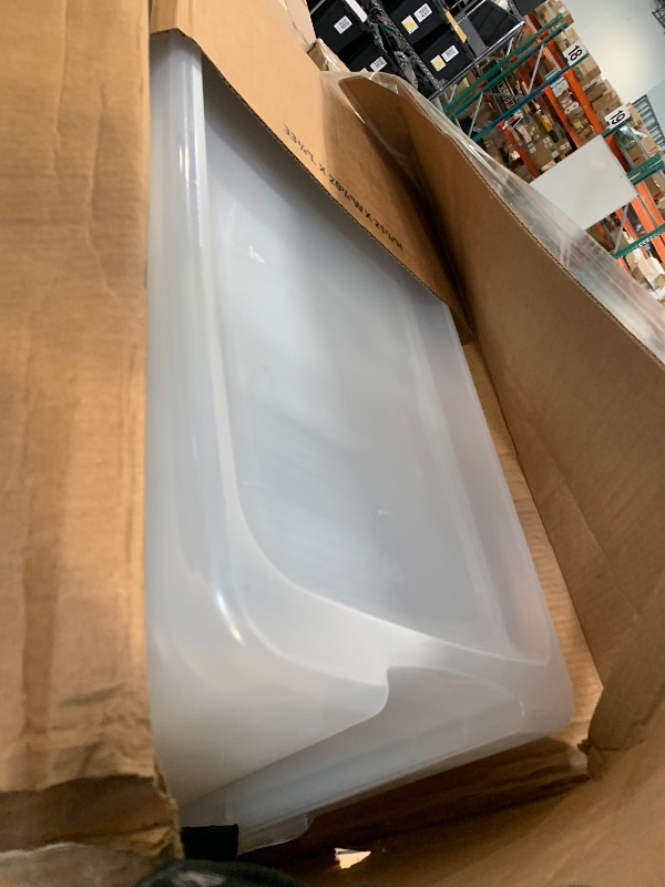 Photo 1 of **ONLY 2**Sterilite 116 Quart Ultra Latch Storage BOX, Clear       