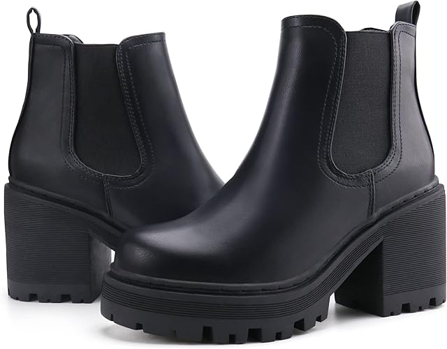 Photo 1 of **SUEDE MATERIAL** Women Fashion Chelsea Boots Platform Boots Classic Ankle Booties, 6.5M