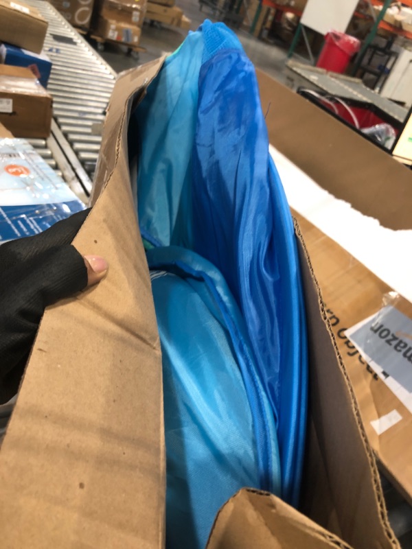 Photo 1 of SwimWays Spring Float Premium Recliner with Canopy Pool Lounger, Inflatable Pool Floats Adult with Fast Inflation for Ages 15 & Up, Sky Blue