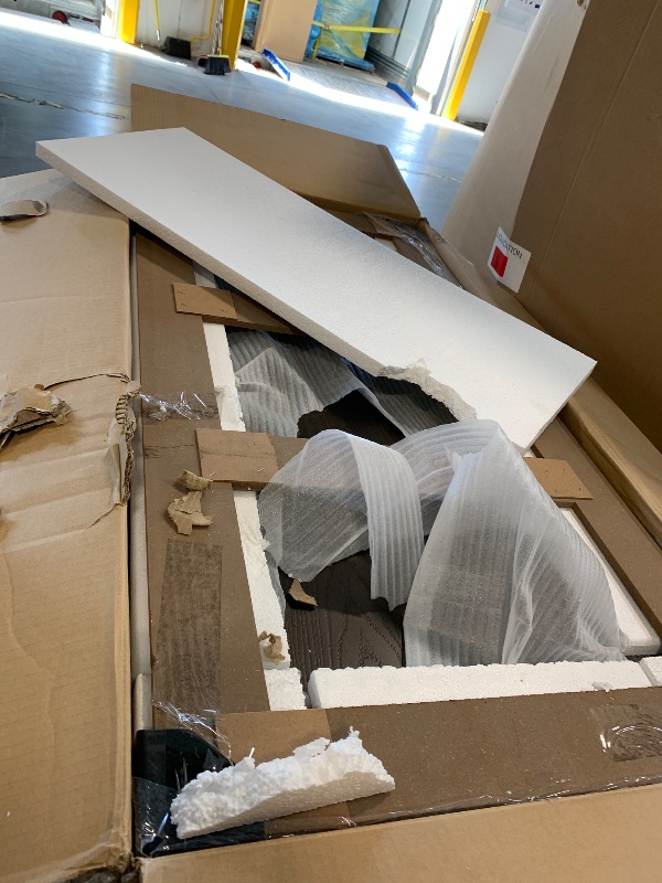 Photo 1 of **MISSING PARTS**Pedestal L-Desk, Pedestal L-Desk with Open Return, Pedestal Desk, Office Desk, Dark Chocolate         