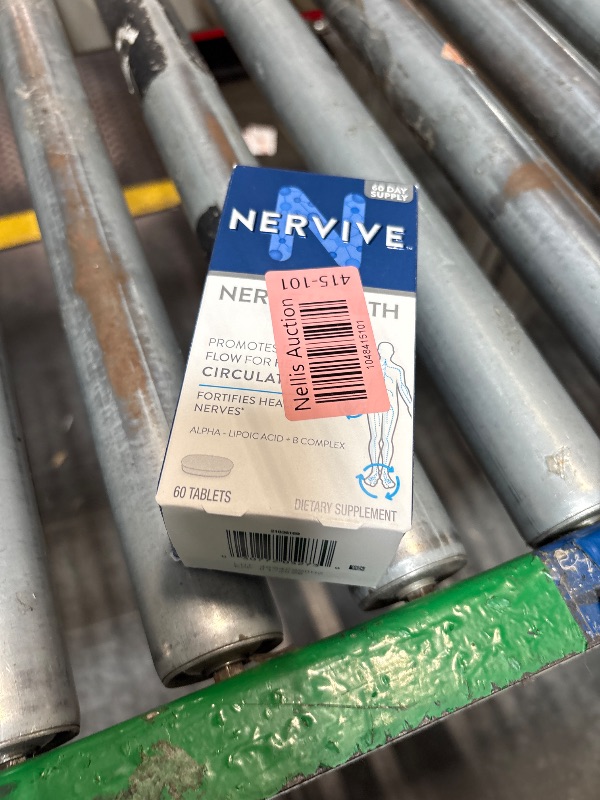 Photo 1 of **EXPIRES 01-2026**
Nervive Nerve Health, with Alpha Lipoic Acid, to Fortify Nerve Health and Support Healthy Nerve Function in Fingers, Hands, Toes, & Feet*, ALA, Vitamins B12, B6, & B1, 60 Tablets