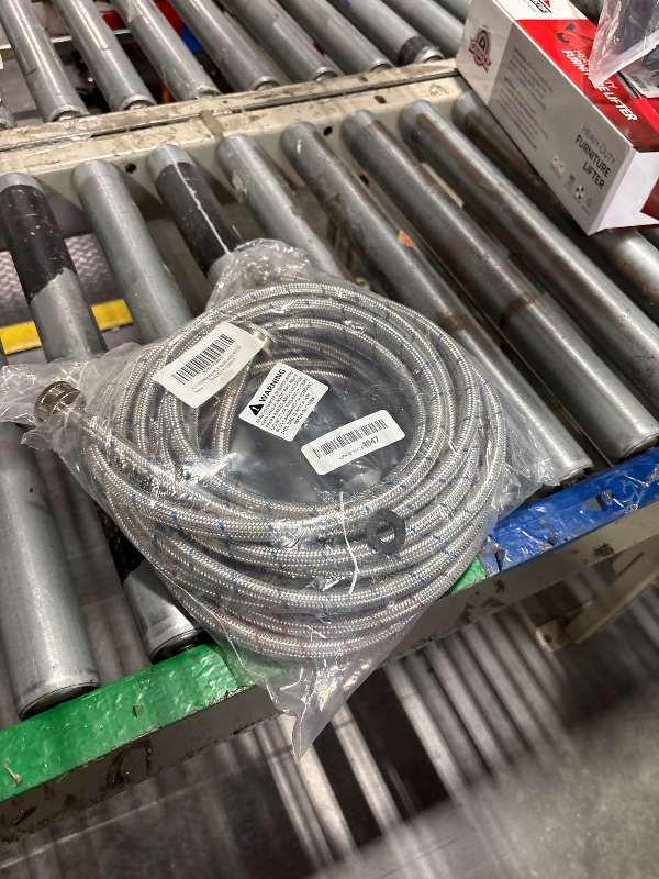 Photo 1 of 15 FT Washing Machine Hose,Long Washer Water Supply Hoses Hot And Cold Connection(2Packs),Washer Machine Hose Universal Fit for All Standard Wash Machines-by MIFLUS