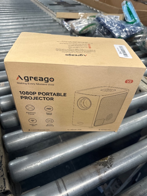 Photo 1 of [Electric Focus]Projector with WiFi and Bluetooth, Native 1080P 15,000 Lumens 4K Supported, Agreago Outdoor Movie Projector for Home Theater UP to 300", for iOS/Android/Laptop/TV Stick/HDMI/USB