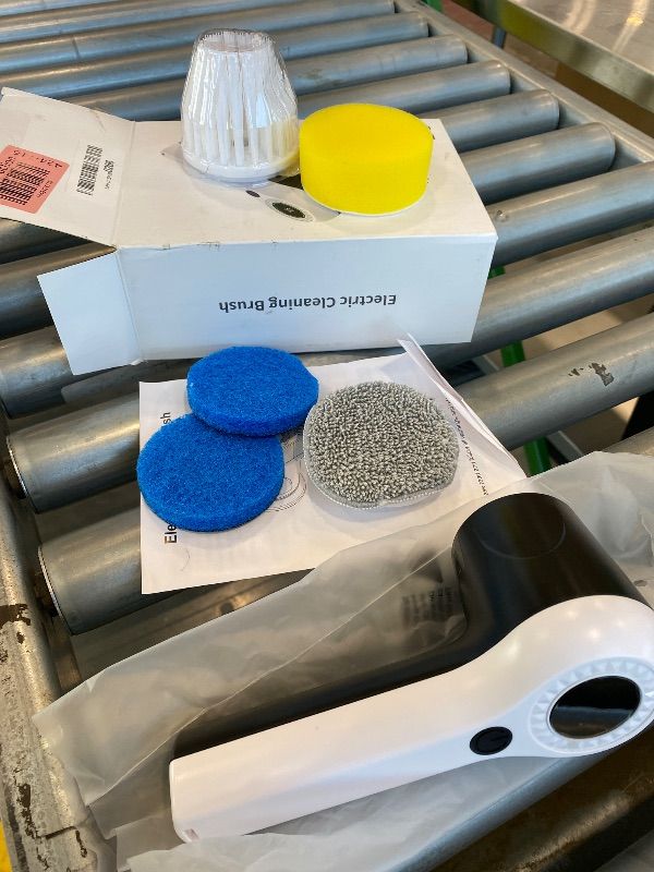 Photo 1 of *Missing Parts - Check clerk notes*
PUFTEM Electric Spin Scrubber, Cordless Shower Scrubber with Battery Level Display, 2 Speeds Electric Scrubber for Cleaning with 6 Replaceable Heads, Cleaning Brush for Bathroom/Sink/Window