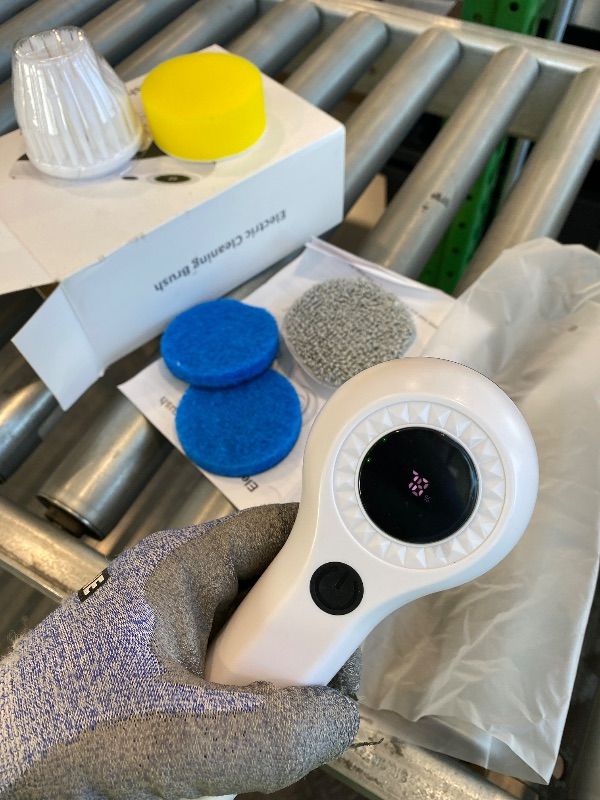 Photo 1 of *Missing Parts - Check clerk notes*
PUFTEM Electric Spin Scrubber, Cordless Shower Scrubber with Battery Level Display, 2 Speeds Electric Scrubber for Cleaning with 6 Replaceable Heads, Cleaning Brush for Bathroom/Sink/Window