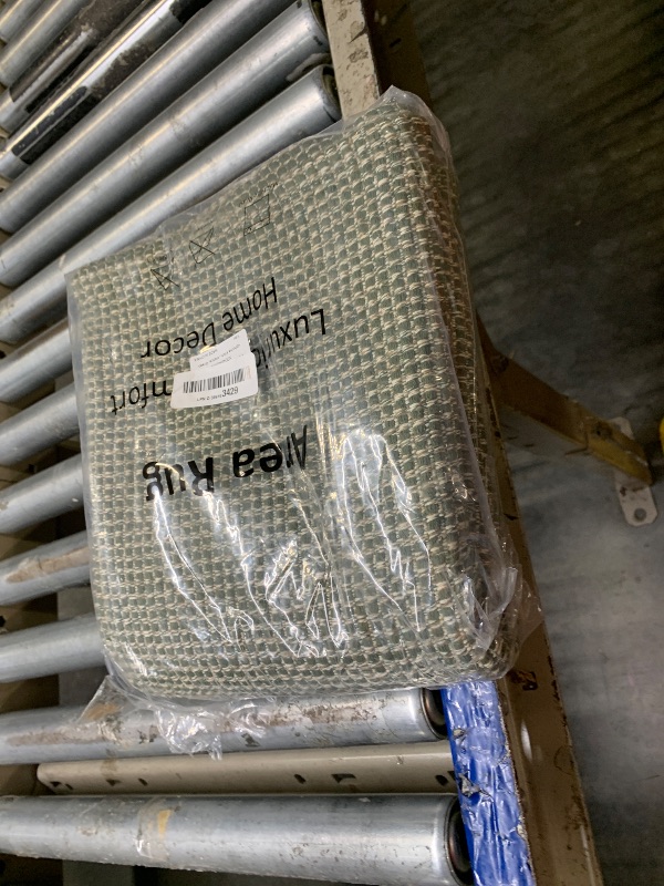 Photo 1 of Uphome Kitchen Runner Rug, 2x6 Washable Boho Rug Runners for Hallways Non Slip, 6ft Low Pile Woven Cotton Modern Carpet Runners, Stain Resistant Bedroom Runner Rug for Hallway Entryway Entrance, Green