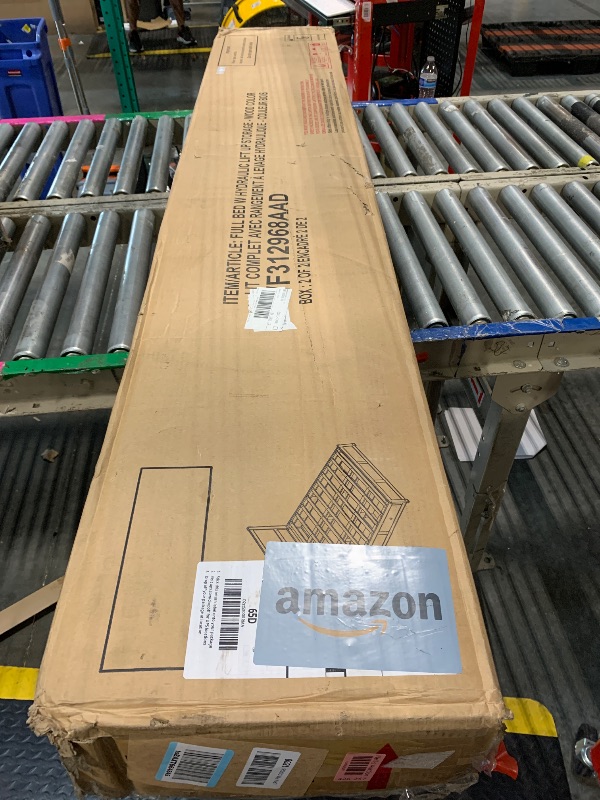 Photo 1 of **PARTIAL SET**Brisca Full Size Platform Bed with Underneath Storage and 2 Drawers,Solid Wood Bed Frame W/Wood Slats Support,for Apartment,Bedroom,Guest Room,Wood 
box 2/2