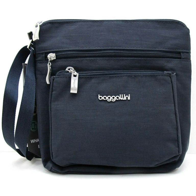 Photo 1 of [Grey] Baggallini Women's Pocket Crossbody Bags 8x8" Small Lightweight Durable Nylon Water-resistant Travel Purse