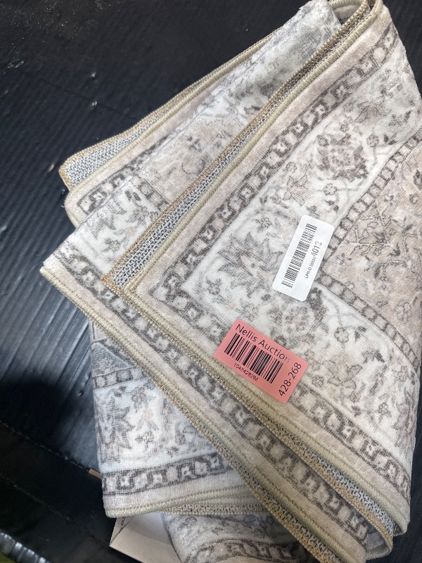 Photo 1 of 2x6 Hallway Washable Runner Rug : Vintage Soft Kitchen Laundry Runner with Non Slip Backing Farmhouse Entryway Living Room Floor Mat Stain Resistant Carpet for Bedroom Bathroom Distressed Beside Rug