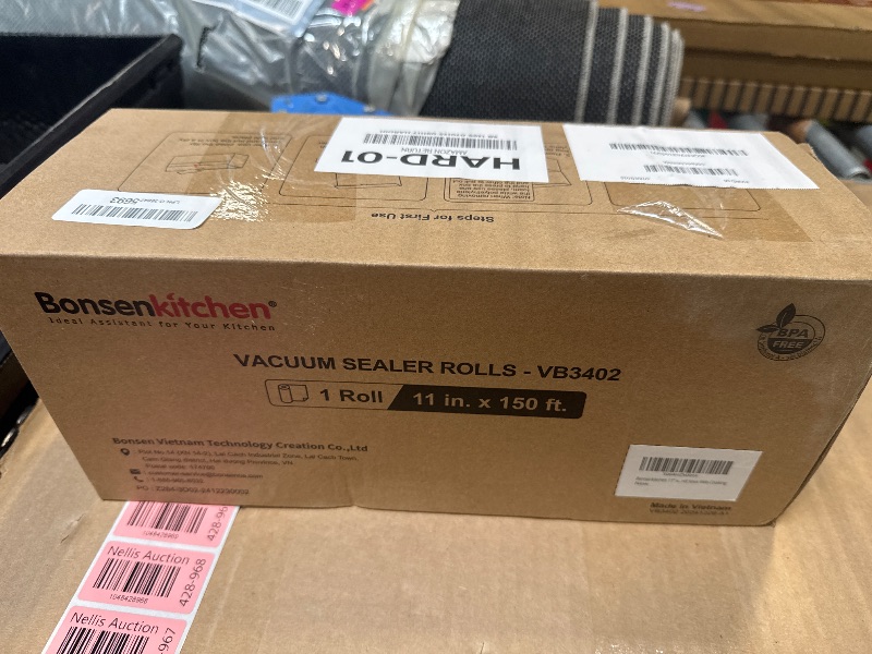 Photo 1 of [2025 New] Bonsenkitchen 11” x 150’ Vacuum Sealer Bags Rolls with Cutter for Food Storage, Commercial Grade, BPA Free, Great for Meal Prep and Sous Vide Cooking