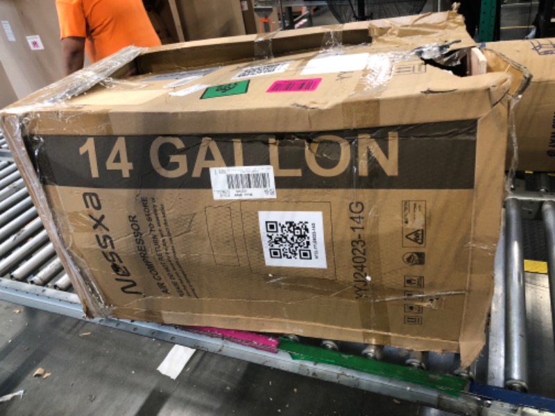 Photo 1 of **MISSING SEVERAL PIECES**14 Gallon Ultra Quiet Air Compressor with 2 Quick Couplers 2HP 8.75 CFM, Max 115 PSI Pressure Oil-Free Air Compressor Tank, 70dB Quiet Compressor for Auto Repair, Tire Inflation 110V/60hz