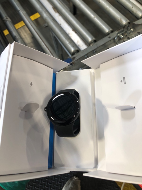 Photo 1 of **STUCK ON LOADING SCREEN** Google Pixel Watch 2 (Previous Model) with the Best of Fitbit - Heart Rate Tracking, Stress Management, Safety Features - Android Smartwatch - Matte Black Aluminum Case - Obsidian Active Band - WI-FI