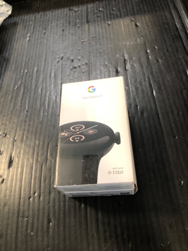 Photo 1 of **STUCK ON LOADING SCREEN** Google Pixel Watch 2 (Previous Model) with the Best of Fitbit - Heart Rate Tracking, Stress Management, Safety Features - Android Smartwatch - Matte Black Aluminum Case - Obsidian Active Band - WI-FI