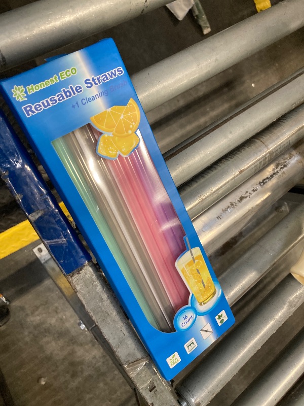 Photo 1 of 10.5inch Reusable Hard Plastic Straws with Cleaning Brush .0.39in and 0.29in 2 Widths Fit adult or Kid,Extra-long straws for 20/30oz Tumbler/Water Bottle BPA free Dishwasher Safe (16straws+1brush)