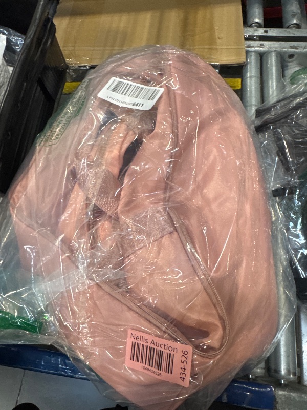 Photo 1 of **WHEELS MISSING***Ranslen Expandable Duffle Bag with Wheels and Handle for Travel, Detachable Rolling Wheels, Carry-on Large Duffel Bag (Pink)
