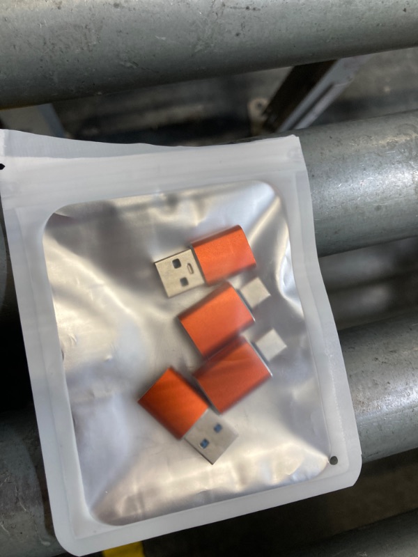 Photo 1 of ????? ???????? USB to USB C Adapter,USB C Male to USB 3.0 Female OTG Converter for iPhone 16 15 14 13 Plus Pro Max,Apple Watch,Airpods,S24 Ultra, Gender Changers OTG Adapters - Orange