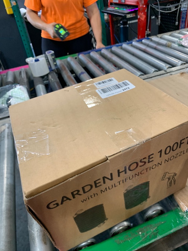Photo 1 of 100FT Garden Hose with 8 Sprayer Modes, Non-Expanding, Leak-Proof, 3/4" Solid Brass Fittings for Outdoor Use Water Hose