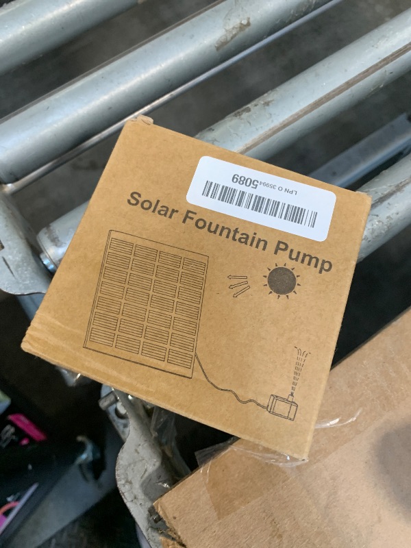 Photo 1 of AISITIN DIY Solar Water Pump Kit for Water Feature Outdoor, Solar Powered Water Fountain Pump with 6 Nozzles for Bird Bath, Ponds, Garden, Fish Tank