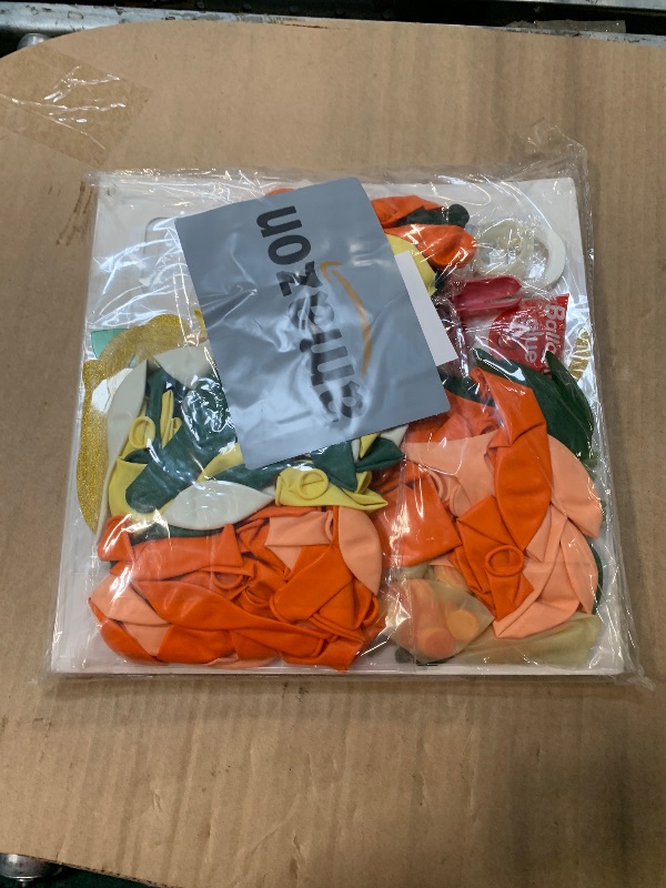 Photo 1 of 138pcs Little Cutie Baby Shower Balloon Boxes Decorations, Baby Block with Letters Orange Balloon Garland Kit A Little Cutie is On The Way Banner Willow Leaves for Fruit 1st Birthday Party Decorations