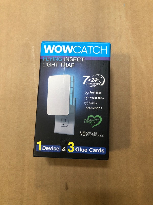 Photo 1 of WowCatch Innovative Double-Sided Flying Insect Trap for House Indoor, Plug-in Light Bug Catcher Killer for Flies, Fruit Fly, Gnats, Mosquito, Moths, Best Home Sticky Traps for Indoors Pest Control