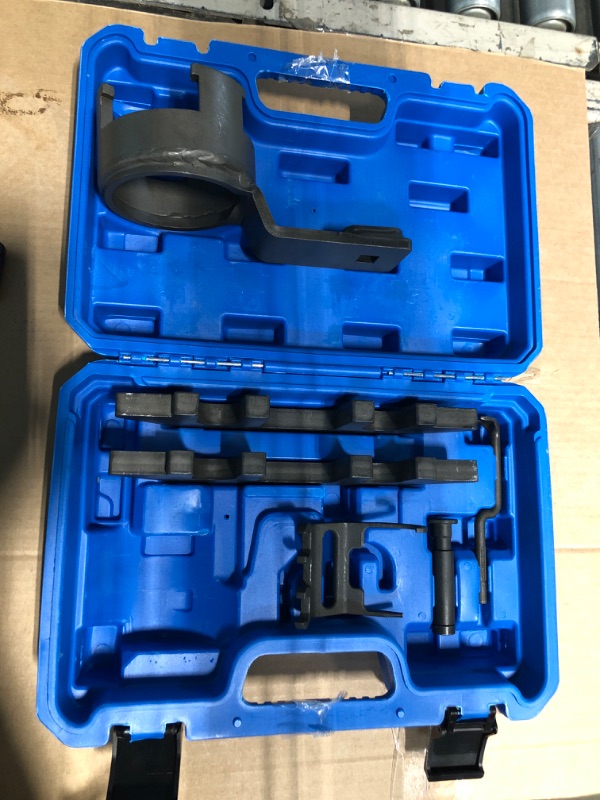 Photo 1 of *** BROKEN PIECE*** 303-1655 303-1633 Camshaft Alignment Tool Vibration Damper Pulley Holder Compatible with Ford 3.5L EcoBoost V6 Upgraded F-150 Lincoln Navigator Roller Rocker Follower Remove Install Timing Tool Kit