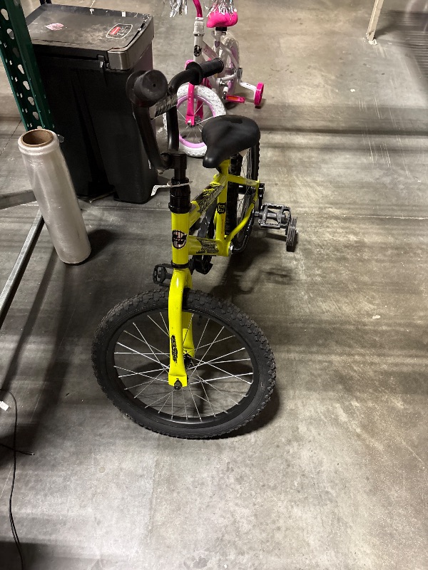 Photo 1 of *FINAL SALE*Huffy 18" Rock It Kids' Bike, Fits Riders 3'5" - 4'1", Yellow, Child, Boy's
