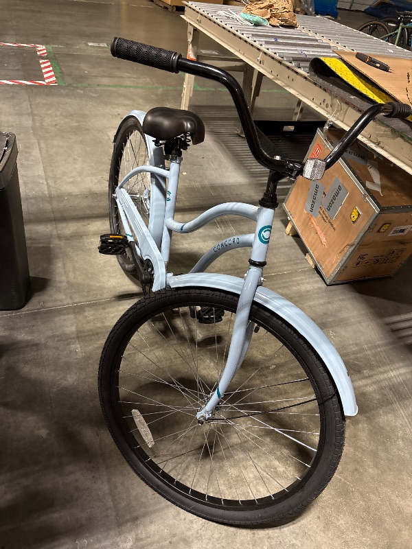 Photo 1 of **FINAL SALE/MINOR SCRATCHES/DENT TO BACK FENDER**26" Concord Pacifica Cruiser Bicycle, Fits Riders 5'2" - 5'10"+, Adult, Unisex, Light Blue
