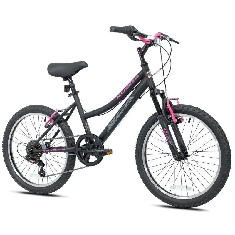 Photo 1 of **FINAL SALE**20" Kent Kobra Mountain Bicycle, Fits Rider 4'2" - 5', Black/Pink, Child, Unisex

