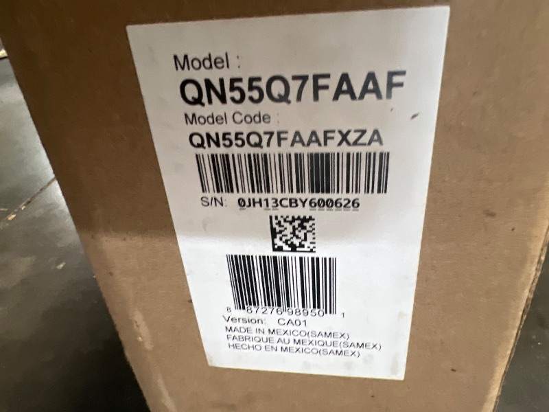 Photo 1 of *** FOR PARTS ONLY NO RETURNS ***SAMSUNG 55-Inch Class QLED Q7F Series Samsung Vision AI Smart TV (2025 Model, 55Q7F) Quantum HDR, Object Tracking Sound Lite, Q4 AI Gen1 Processor, 4K upscaling, Gaming Hub, Alexa Built-in
