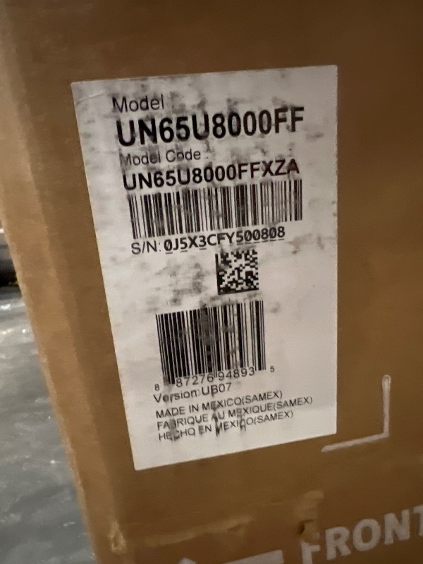 Photo 1 of *** FOR PARTS ONLY NO RETURNS ***SAMSUNG 65-Inch Class Crystal UHD U8000F 4K Smart TV (2025 Model) Endless Free Content, Crystal Processor 4K, MetalStream Design, Knox Security, Works with Alexa