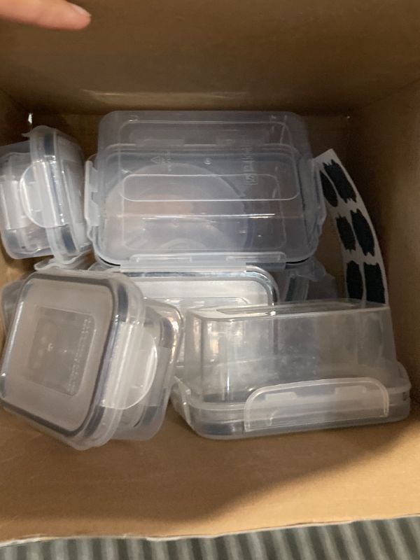Photo 1 of ***MISSING PCSP***** 30 PCS Food Storage Containers with Lids Airtight, Total 718oz Leakproof Containers Set for Kitchen Storage, Meal Prep, Reusable Plastic, Microwave/Dishwasher Safe, Extra Labels & Pen