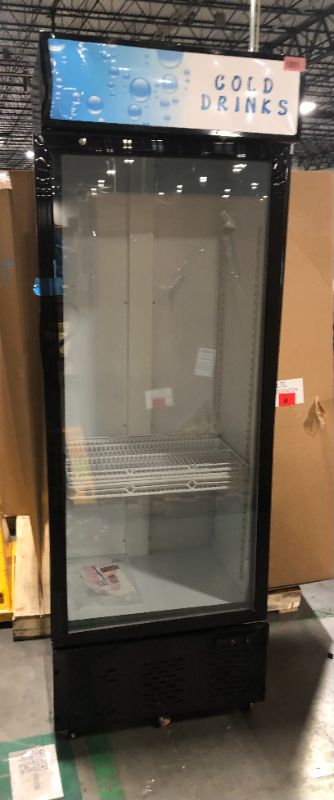 Photo 1 of ***PARTS ONLY NEEDS REPAIR****ECEVT 15 Cu.ft. Commercial Refrigerators Glass Door Beverage Refrigerators Commercial Fridge Upright Display Cooler with Soft LED Light and Adjustable Shelves for Restaurant Grocery Stores Home