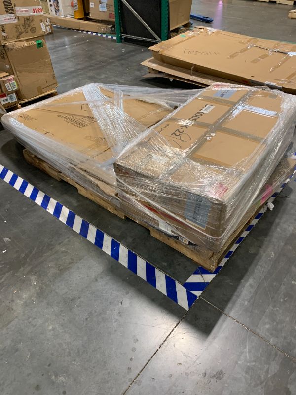 Photo 1 of **No Return**No Return**No Return**No Return**No Return**No Return**
**No Return**No Return**No Return**No Return**No Return**No Return**
1) FLASH FURNITURE GLENBROOK 42" SQUARE TABLE TOP WITH BLACK OR MAHOGANY REVERSIBLE LAMINATE TOP
2) 40 X 85 IN SLIDIN