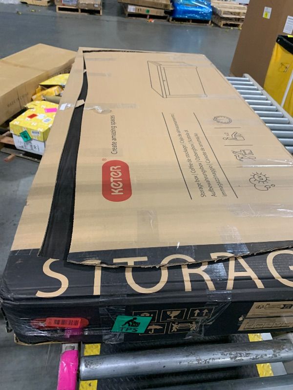 Photo 1 of **No Return****No Return****No Return****No Return****No Return****No Return**
1) KETER WESTWOOD 150 GALLON DECK BOX ORGANIZER, DOUBLES AS 2-PERSON BENCH SEAT, BROWN – LARGE RESIN OUTDOOR STORAGE AND SEATING WITH LOCKABLE LID FOR GARDEN, POOL, AND PATIO
2