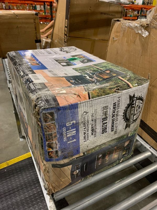 Photo 1 of **No Return****No Return****No Return****No Return****No Return****No Return***No Return**
1) ***MINOR CHIPS AND CRACKS, POSSIBLE MISSING PARTS*** VECELO LED TV STAND FOR 70 INCH, ENTERTAINMENT CENTER WITH POWER OUTLETS, INDUSTRIAL TELEVISION CABINET WITH