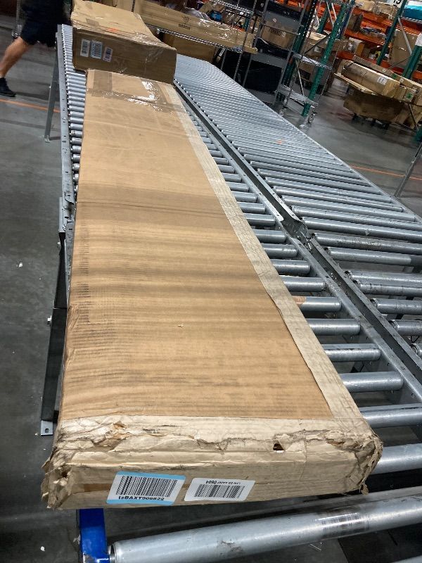 Photo 1 of **No Return****No Return****No Return****No Return****No Return****No Return***No Return**
1) ***MINOR CHIPS AND CRACKS, POSSIBLE MISSING PARTS*** VECELO LED TV STAND FOR 70 INCH, ENTERTAINMENT CENTER WITH POWER OUTLETS, INDUSTRIAL TELEVISION CABINET WITH