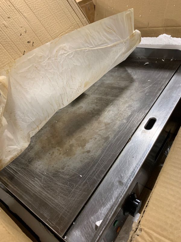 Photo 1 of **No Return**No Return**No Return**No Return**No Return**No Return**
1)GEYOPMID COMMERCIAL GRIDDLE, 110V 3KW 30" ELECTRIC GRIDDLE 430 STAINLESS STEEL 110V ELECTRIC BLACKSTONE GRIDDLE&122°F-572°F TEMPERATURE RANGE ELECTRIC FLAT TOP GRIDDLE FOR SNACK STORES