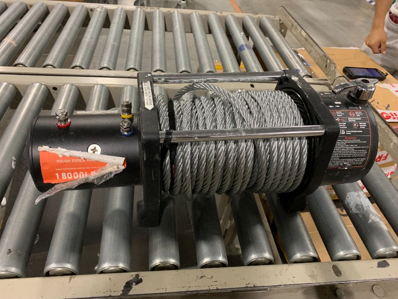 Photo 1 of ****** MISSING SMALL PIECES ****** CONTROLLER BROKEN*** VEVOR Electric Winch, 18,000 lb Truck Trailer Jeep Winch, 12V DC 7/16 in x 85 ft Steel Cable Roller Fairlead Wireless & Wired Remote Control, IP55 Waterproof Towing for Off Road SUV Jeep Truck Traile