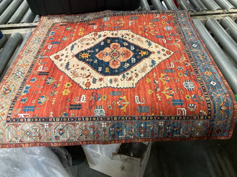 Photo 1 of ***RETAIL PRICE $18.00****Vintage Bohemian Area Rug, Soft Non Slip Machine Washable Hallway Entryway Rug Runner Rug, Rectangle Indoor Door Mat Boho Floor Mat for Living Room, Bedroom