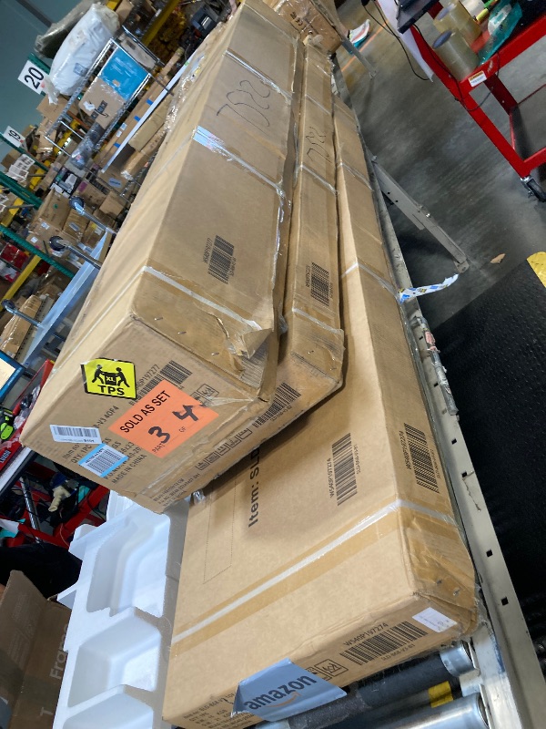 Photo 1 of **PARTIAL SET** BOX  3 OUT OF THE 4 ** 8x6 FT Outdoor Storage Resin Shed with Floor, Plastic Garden Tool Shed with Sloped Roof, Lockable Door & Windows, Easy to Assemble Bike Shed for Lawn, Backyard, Patio, Black          