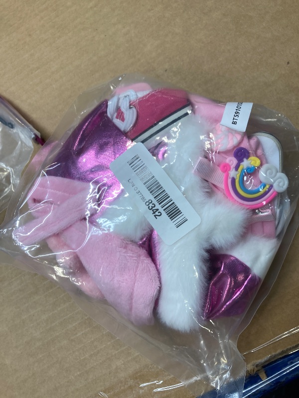 Photo 1 of 10 PCS Baby Doll Clothes and Accessories for 12 14 15 18 inch Winter Doll Outfit Set Down Coat Pants Shoes Bag Glasses 3 Hair Clips Fits 30-45cm New Born Baby Doll Christmas Birthday Gift for Girls