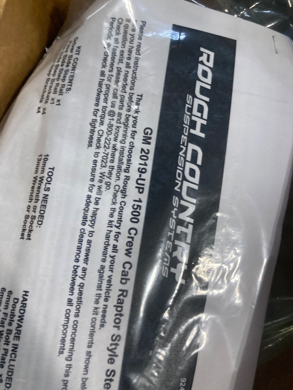 Photo 1 of Rough Country RPT2 Running Boards for Chevy Silverado & GMC Sierra 1500/2500HD/3500HD (2019-2025) Crew Cab - Sleek Profile, Non-Slip Step, Rust Resistant, Easy Install