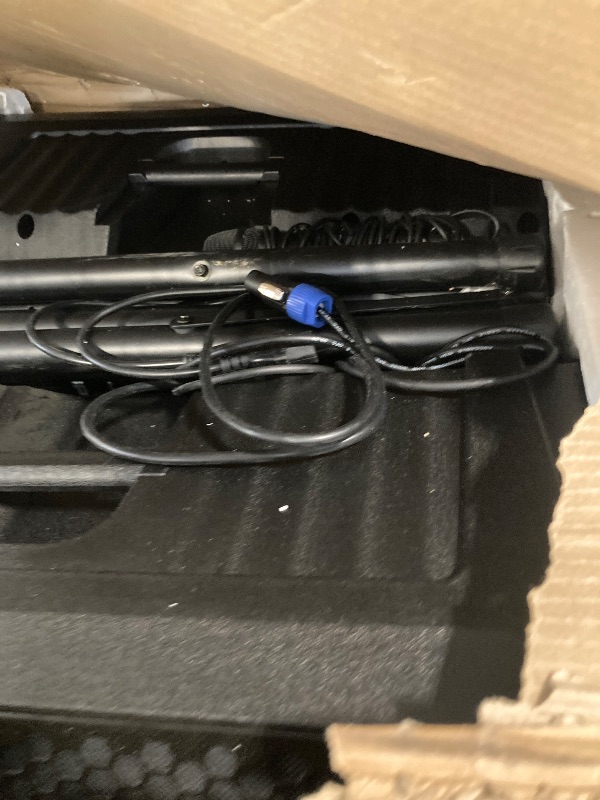 Photo 1 of ***SOLD FOR PARTS****NBVOICE PA Bluetooth Speaker 15" (Pair) Bundle With 2X Steel Stand, Dual PA System, Active+Passive DJ Speakers Package With Mic, Support Guitar/USB/FM/AUX for Theatre, Concert Hall