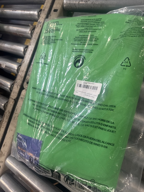 Photo 1 of 10X20ft Large Green Screen Backdrop for Photography, LCUIRC Two Rod Pocket Chromakey Collapsible Green Polyester Curtain with 4 Clamps for Photography, Zoom Meeting and Game Live Steaming