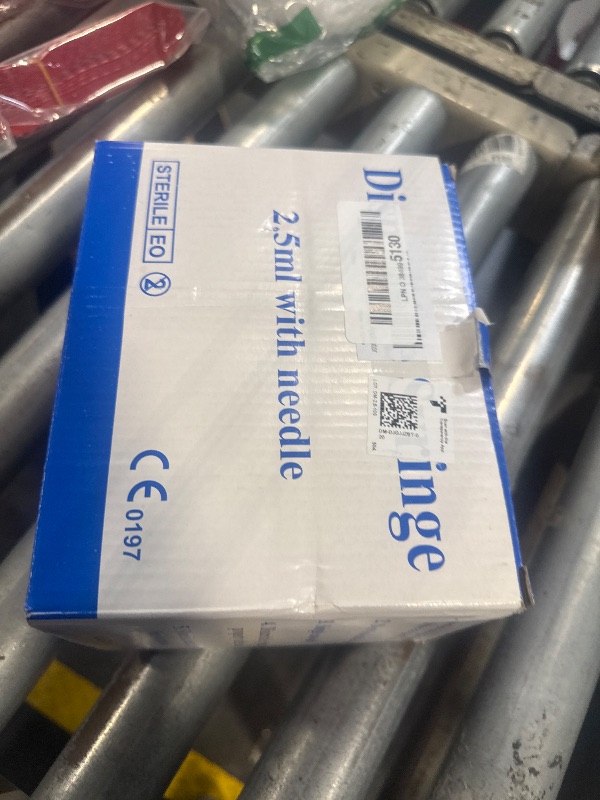 Photo 1 of 100 Pack 2ml (2.5ml) Plastic Luer Lock Syringa with 25Ga and Cap, Individually Sealed Wrapped, for Scientific Labs, Measuring Liquid, Refilling Cartridges or Glue Applicator
