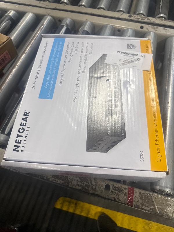 Photo 1 of NETGEAR 24-Port Gigabit Ethernet Unmanaged Essentials Switch (GS324) - Desktop, Wall, or Rackmount, Silent Operation