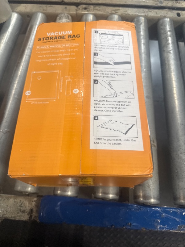 Photo 1 of 10 Jumbo Vacuum Storage Bags, Space Saver Bags Compression Storage Bags for Comforters and Blankets, Vacuum Sealer Bags for Clothes Storage, Hand Pump Included