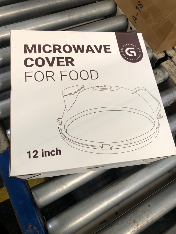 Photo 1 of 12 Inch Microwave Splatter Cover, Upgraded Microwave Cover for Food with Water Steamer, Integrated Handle, Splatter Guard, Cookware Lid, House Warming Gifts New Home, Grey