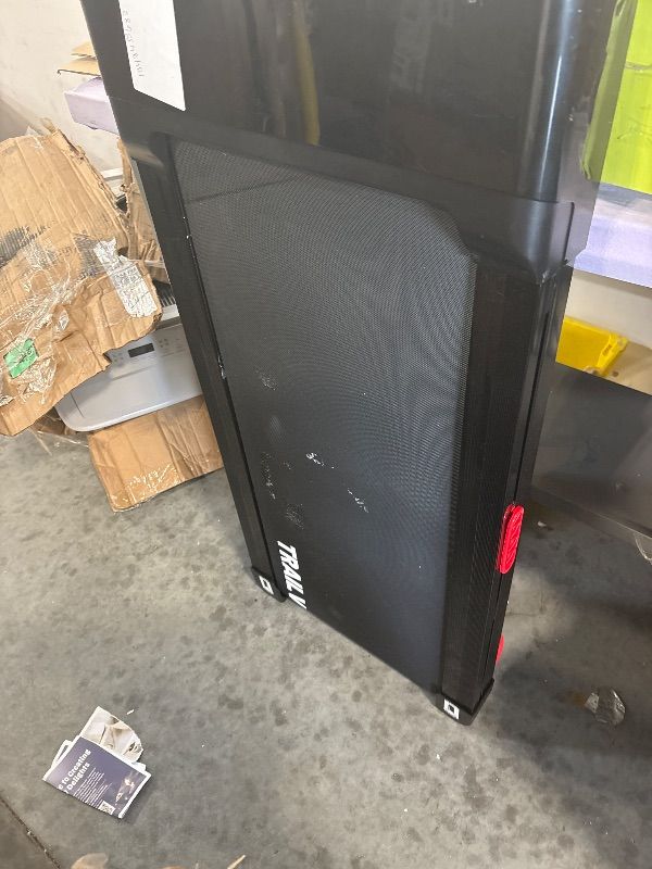 Photo 1 of **MISSING REMOTE AND POWER CORD**TRAILVIBER Walking Pad Treadmill with 12% 9-Level Auto Incline, 450 lbs Capacity and RGB LED Screen Under Desk Treadmill with Auto Incline and Hiking Mode, Compact Treadmills for Home Small/Office